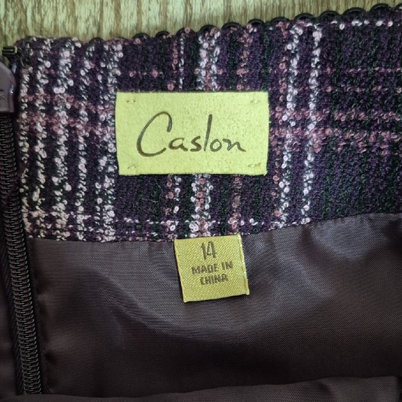 Caslon Purple Pencil Skirt Knee-Length Casual - Picture 2 of 4